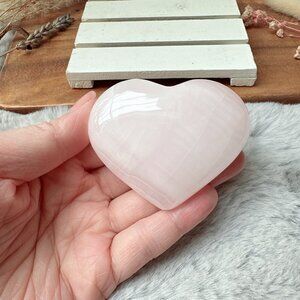 Beautiful Mangano Calcite Heart Carving